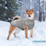 KAYCOWZA Dog Jacket for Cold Weather, 2 Pack Cozy Winter Warm Turtleneck Dog Coat Clothes for Large Meidum Small Dogs, Fleece Adjustable Pullover Dog Vest Sweater (M-XXL)
