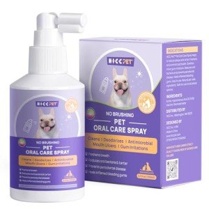 Oral Care Spray for Dogs and Cats, Anti Inflammatory Pet Breath Dental Care Spray, Dog Gingivitis Treatment, Fight Bad Breath Caused by Plaque and Gum Redness, Dog Tooth Brushing Kit, 5.1 Fl Oz