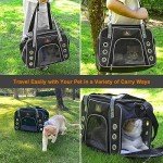 Lifeand Cat Carrier, Dog Carrier, Pet Carrier Airline Approved for Cats, Small Dogs, Kitten, Cat Carriers for Small Medium Cats Under 18lb, Collapsible Soft Sided Cat Travel Carrier