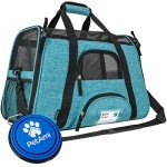 PetAmi Airline Approved Pet Carrier for Cat, Soft Sided Dog Carrier for Small Dog, Cat Travel Supplies Accessories Indoor Cat, Ventilated Pet Carrying Bag Medium Large Kitten Puppy, Small Heather Blue