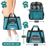 PetAmi Airline Approved Pet Carrier for Cat, Soft Sided Dog Carrier for Small Dog, Cat Travel Supplies Accessories Indoor Cat, Ventilated Pet Carrying Bag Medium Large Kitten Puppy, Small Heather Blue