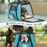 PetAmi Airline Approved Pet Carrier for Cat, Soft Sided Dog Carrier for Small Dog, Cat Travel Supplies Accessories Indoor Cat, Ventilated Pet Carrying Bag Medium Large Kitten Puppy, Small Heather Blue