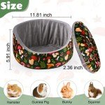 Glittme Guinea Pig Bed Soft Rabbit Bed with Thick Removable Mat Bunny Bed Machine Washable Guinea Pig Accessories Cozy Guinea Pig House for Guinea Pig, Rabbit, Ferret, Round Cuddler Cup Bed