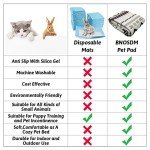 BNOSDM 78.7 in Rabbit Cage Liners Washable Reusable Bunny Bedding Pets Dog Whelping Pads with Anti Slip Bottom Pad Rug for Dogs Chinchillas Cats Guinea Pigs Ferrets