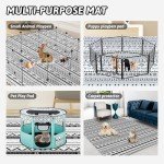 BNOSDM 78.7 in Rabbit Cage Liners Washable Reusable Bunny Bedding Pets Dog Whelping Pads with Anti Slip Bottom Pad Rug for Dogs Chinchillas Cats Guinea Pigs Ferrets
