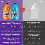 Calyptus Pet Stain and Odor Remover | Orange and Enzyme Cleaner Duo Solution for Pets | 128oz (64oz x 2 Bottles) | Carpet Cleaner and Odor Eliminator for Cat Urine, Dog Pee, and Poop | Pro Strength