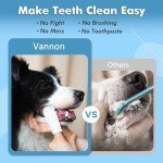 Vannon Pet Dental Care Finger Wipes, Pet Teeth Cleaning Wipes for Cats and Dogs, Dog Teeth Wipes, Freshen Breath, Reduce Plaque & Tartar, 2Pack, 100PCS
