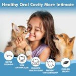 Vannon Pet Dental Care Finger Wipes, Pet Teeth Cleaning Wipes for Cats and Dogs, Dog Teeth Wipes, Freshen Breath, Reduce Plaque & Tartar, 2Pack, 100PCS