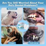 Vannon Pet Dental Care Finger Wipes, Pet Teeth Cleaning Wipes for Cats and Dogs, Dog Teeth Wipes, Freshen Breath, Reduce Plaque & Tartar, 2Pack, 100PCS