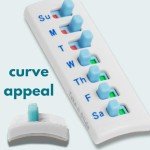 2 Pack Medication Tracker and Reminder, Take-n-Slide Reusable Peel and Stick Pill Tracker, Attach to Your Bottle 7 Day Medicine Vitamin Pet Pill Organizer Alternative Medication Aid White