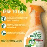 TropiClean Natural Flea and Tick Spray for Home | Maximum Strength Flea Spray for Carpet and Furniture | Family-Friendly & Safe | Made in the USA | 32oz