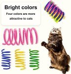 AGYM Cat Toys, 30 Pack Cat Spring Toys for Indoor Cats, Colorful & Durable Plastic Spring Coils Attract Cats to Swat, Bite, Hunt, Interactive Toys for Cats and Kittens