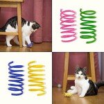 AGYM Cat Toys, 30 Pack Cat Spring Toys for Indoor Cats, Colorful & Durable Plastic Spring Coils Attract Cats to Swat, Bite, Hunt, Interactive Toys for Cats and Kittens
