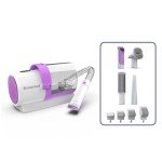 geoorood Dog Hair Vacuum & Grooming Kit 2.5L Large Capacity, Pet Grooming Vacuum with Clipper, Ideal for Shedding Dogs & Cats at Home Cleaning Tools - Purple/Pink