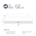 Yiruka XL Dog Bed, Orthopedic Washable Dog Bed with Removable Cover, Grey Waterproof Extra Large Dog Bed, Dog Beds for Large Sized Dog
