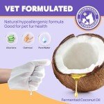 HICC PET Cleaning & Deodorizing Bath Wipes for Dogs and Cats, Hypoallergenic Nourish Fur Coconut Oil Dog Grooming Wipes, Puppy Bathing Gloves Wipes for Daily and Traveling