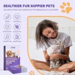 HICC PET Cleaning & Deodorizing Bath Wipes for Dogs and Cats, Hypoallergenic Nourish Fur Coconut Oil Dog Grooming Wipes, Puppy Bathing Gloves Wipes for Daily and Traveling