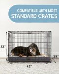 OhGeni 41 Inch Orthopedic Waterproof & Machine Washable Dog Bed with Egg Crate Foam Support, Non-Slip Bottom and Removable Pet Bed Cover for Extra Large, Large, Medium, Small Dogs (Gray)