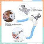 8 PCS Small Animal Grooming Kit - Brush, Slicker Brush, Massage Glove, Nail Clipper, Flea Comb, and Double-Sided Comb for Pets