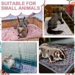Tudomro 8 Pcs Guinea Pig Bedding Cage Liners Bulk Waterproof Blankets Small Animal Flannel Throw Bedding Absorbent Reusable Pet Pee Sleep Mat Pad Cover for Hamster Ferret (Dot,12 x 12 Inch)