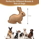 SPOT Dura-Fused Leather Rabbit - Durable Dog Toy with Squeaker, Real Leather & Jute Fabric, Interactive Toy for Moderate & Aggressive Chewers, Small and Medium Dogs and Puppies, 7.5in