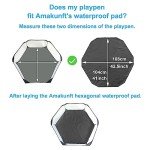 Amakunft Waterproof Pads for Small Animal Playpen, Reusable Liners, Waterproof Bottom on Both Sides Fit with Pet Tent (42.5in x 41in) Bedding for Guinea Pig, Rabbit, Hamster, Chinchilla and Hedgehog