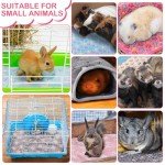 Newwiee 20 Pcs Small PET Fleece Blanket Washable Waterproof Small Animal Cage Bedding Guinea Pig Puppy Dog Cat Pee Pad Liner Accessories(18 x 13 Inch, Assorted)
