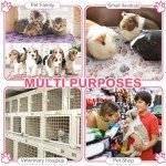 Newwiee 20 Pcs Small PET Fleece Blanket Washable Waterproof Small Animal Cage Bedding Guinea Pig Puppy Dog Cat Pee Pad Liner Accessories(18 x 13 Inch, Assorted)
