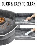 OhGeni Orthopedic Dog Bed for Extra Large Dogs, Dog Couch Design with Egg Foam Support, Removable, Machine Washable Plush Cover and Non-Slip Bottom with Four Sided Bolster Cushion (Gray)