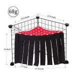 WishLotus Hamster Hideout, Small Animal Hideaway Tent Fleece Forest Pet Cage Accessories Nest Bedding for Chinchilla Guinea Pig Hedgehog Rat Squirrel Ferret Dwarf Bunny (Red+Black)