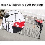 WishLotus Hamster Hideout, Small Animal Hideaway Tent Fleece Forest Pet Cage Accessories Nest Bedding for Chinchilla Guinea Pig Hedgehog Rat Squirrel Ferret Dwarf Bunny (Red+Black)
