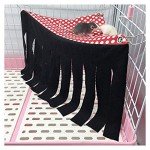 WishLotus Hamster Hideout, Small Animal Hideaway Tent Fleece Forest Pet Cage Accessories Nest Bedding for Chinchilla Guinea Pig Hedgehog Rat Squirrel Ferret Dwarf Bunny (Red+Black)