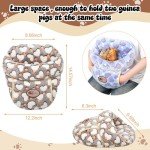 Wenqik 2 Pcs Guinea Pig Bed Cuddle Warm Hideout Small Animal Sack Cozy House Bedding Sleeping Cushion Portable Pet Carrier Cage Nest for Rabbit Hamster Rat(Gray, Pink,Heart)