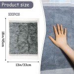 Tfwadmx Rabbit Pee Pads 18" x 24" 100 Pcs Guinea Pig Super Absorbent Cage Liners Bunny Disposable Black Carbon Diapers Small Animal Training Accessories with Quick-Dry Surface