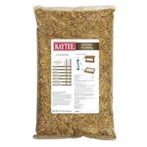 Kaytee Wild Bird Ultimate No Mess Wild Bird Food Seed For Cardinals, Finches, Chickadees, Nuthatches, Woodpeckers, Grosbeaks, Juncos and Other Colorful Songbirds, 9.75 Pound