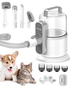 6-in-1 Pet Grooming Vacuum with Strong Suction
