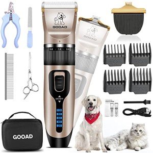 Quiet Cordless Dog Grooming Clippers Kit