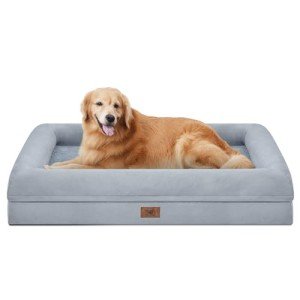Orthopedic Washable Large Dog Bed: Large Dog Bed Bolster Waterproof - Dog Beds for Medium Large Dogs with Removable Cover