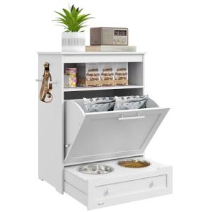 PawHut Dog Feeder Station with Food Storage