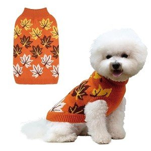 KOOLTAIL Autumn Maple Leaf Dog Sweater Pullover