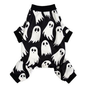Halloween Ghost Dog Pajamas - Funny Fleece Onesie