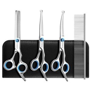 5-in-1 Dog Grooming Scissors Set with Safety Tips