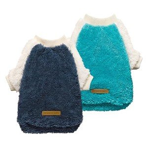 Cozy Fleece Dog Sweater Set for Small Pets