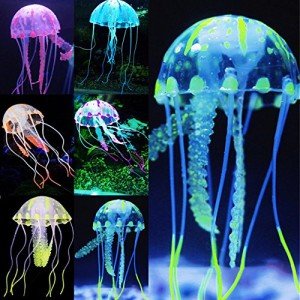 Glowing Jellyfish Aquarium Ornaments - 6 Pack