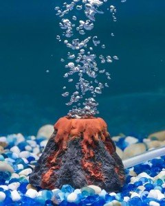 Volcanic Aquarium Decoration Kit with Bubbler