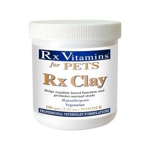 Rx Vitamins Rx Clay Powder for Pets - Anti Gas & Anti Diarrhea for Dogs & Cats - Pet Digestive Health & Stool Support - Cat & Dog Supplement for Elimination- 3.52 oz.