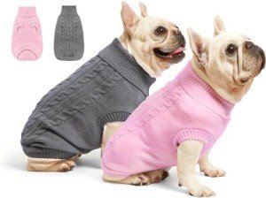 Cozy 2-Pack Dog Sweaters for Small Pets