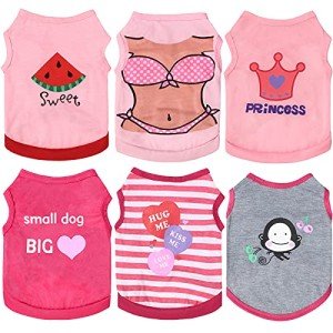 Cute Sleeveless Dog Shirts for Small to Medium Pets