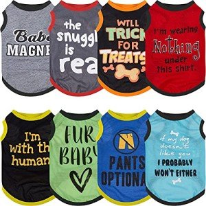 Funny Summer Dog Shirts - 8 Pack Classic Styles
