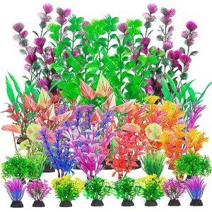 30pcs Artificial Aquarium Plants for Fish Tanks